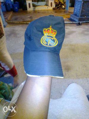 Blue And Yellow Embroider Cap