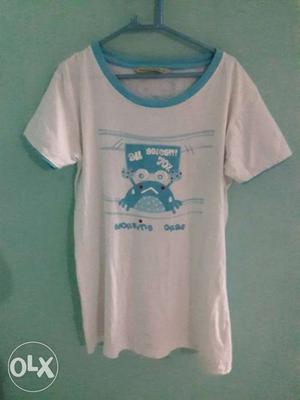 Blue & White Long T-Shirt