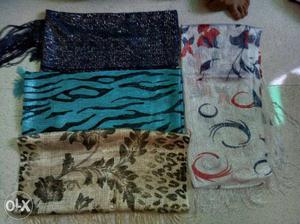 Brown, Blue, And Black Scarf Lot
