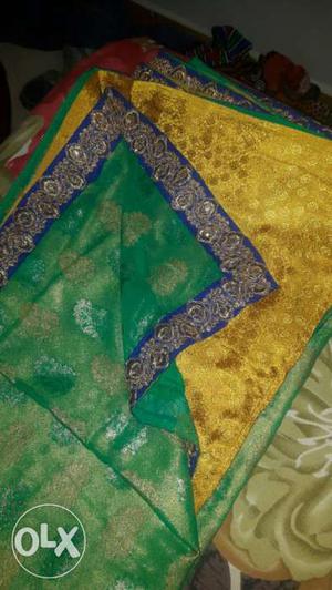 Green And Yellow Textile
