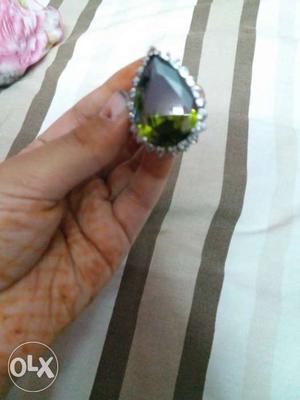 Pear Shape Green Gemstone Pendant