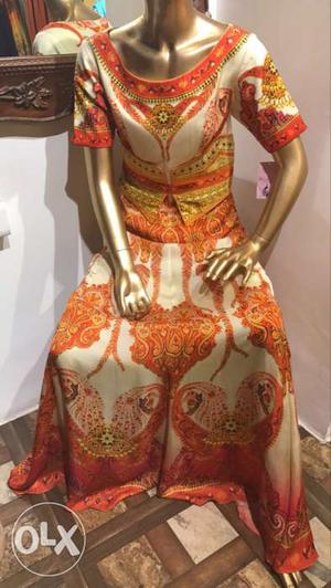Printed Anarkali dress