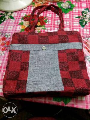 Red And Black Tote Bag