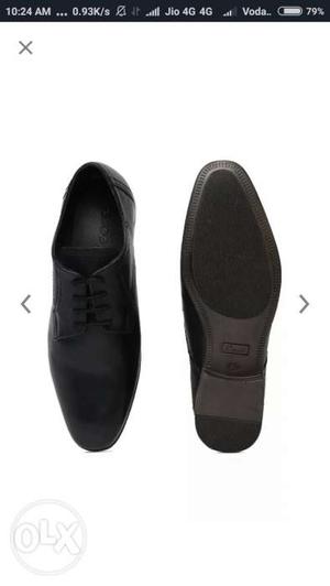 Ruosh Black Leather Shoes