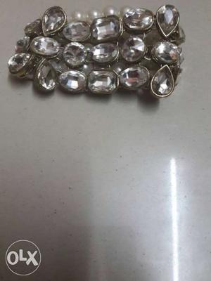 Silver Diamond Embellished Accessory(bracelet)