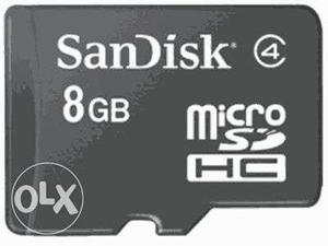 8 GB sandisk SDHC Memory card. No any problem in