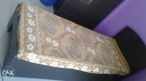 Brown And Grey Floral Mattress Cover