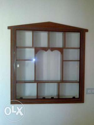 Brown Wooden House Shape Wall Rack