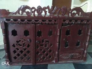 Brown Wooden Low Cabinet