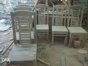 Brown Wooden Pad Chairs With polish in Rs Theak