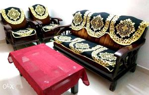 Ethnic wooden sofa set (3+1+1) on sale (50% discount)