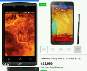 Galaxy note 3 & Lyf flame 7 sell or exchange