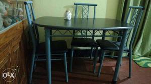 Godrej Dining table with leather chair