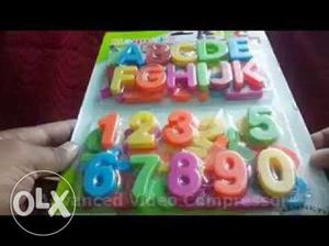 Magnetic alphabet for children. it is an