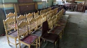Wooden carved chairs