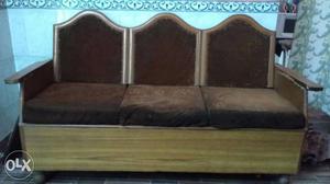 3+1+1 Seating Wooden Sofa. Good Condition