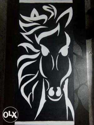Black And White Horse Wall Decor