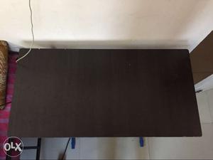 Black Wooden Rectangular Table with chair and seat cusion