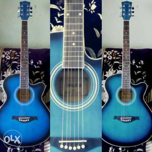 Blue Burst Cutaway Acoustic Guitar