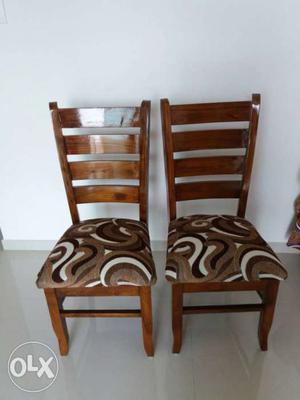 Brand New sagvan Two Brown And White Padded Chairs