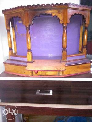 Brown Wooden Poojah Altar