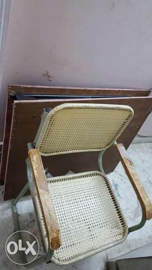 Folding bed and a chair