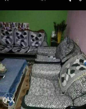 Grey-white-black- Armchairs And Couch