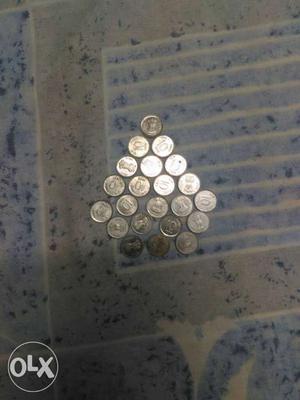 Indian 10 Paise Silver Coin..20 Number..100 Per