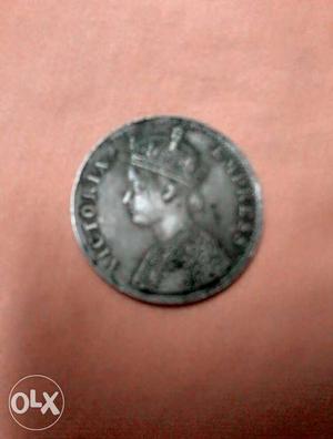One rupee india  back said victora Queen