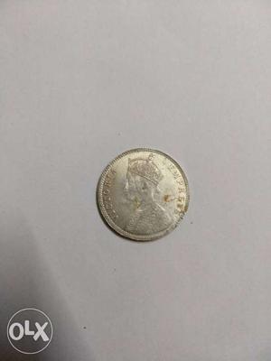 Queen Victoria​ (silver coin) 1rs (year )