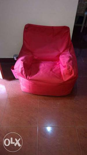 Red colour sofa bean bag in good condition 3 months old