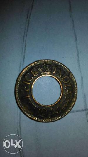 Round Copper Indian Pice Coin