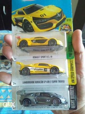 Three Racing Car Die-cast Toys