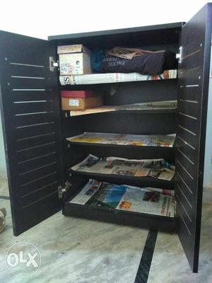 Wooden Shoe rack with 5 compartments