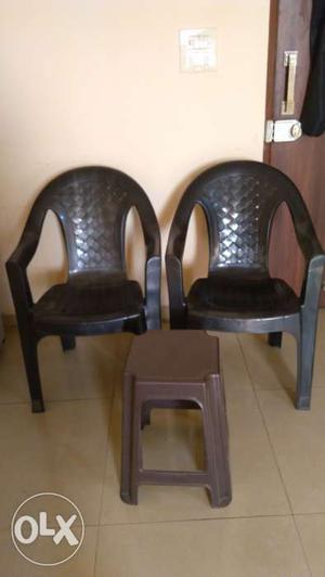 2 newly Chair s and stool