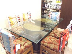 6 + 2 Seater Dining Table. Table Cover. Seat Cover.