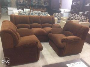 Adilaid sofa set in brown available in affordable price.
