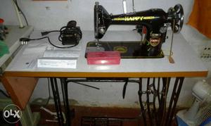 Black Happy Sewing Machine with motor new machine just1month