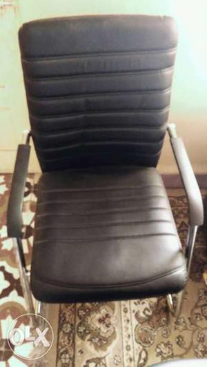 Black Leather Armchair 6 chair set