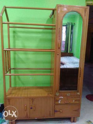 Brown Wooden Cabinet With Mirror