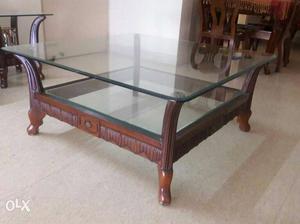 Burma teak, elegant design, centre table with two