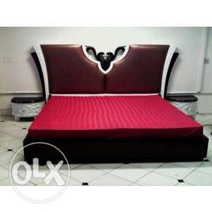 King size double bed with PU finish with 2 side