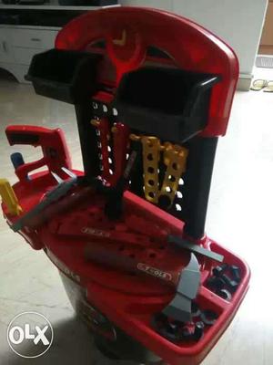 Red And Black Workbench Toy