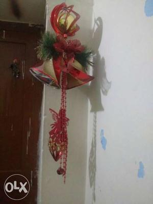 Red And Gold Bell Hanging Decor