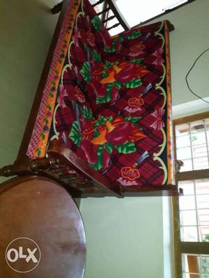 Red Anmd Orange Floral Danish Couch
