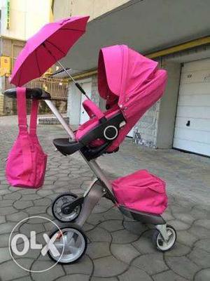 Stokke xplory stroller pink colour limited