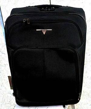 This a big size black bag with trolley in good