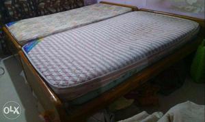 Two Single teak wood bed for sale
