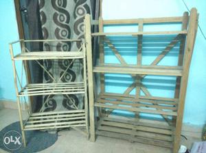 Two Wooden Racks. Negotiable price.