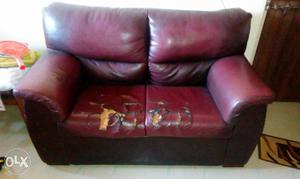 Two and three sitter leather sofa